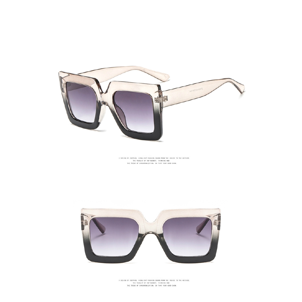 European and American trend square men's and women's fashion metal hinge sunglasses