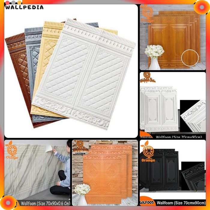 WALLPEDIA Wall Foam kayu Jati Brick Foam Kayu Jati Moulding Foam Jendela Pintu Kayu