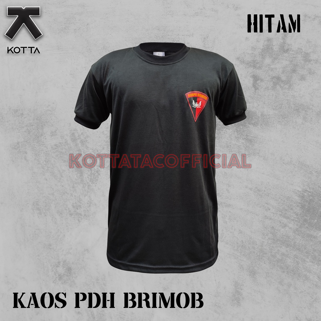 KAOS BRIMOB HITAM - KAOS PDH BRIMOB - KAOS DALAMAN BRIMOB - KAOS BRIMOB