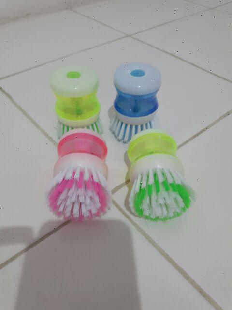 Sikat Pembersih Panci Dengan Dispenser Sabun/sikat Pembersih Bulat