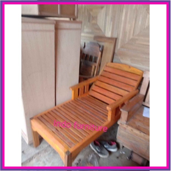 Kursi malas kursi untuk santai kursi depan tv minimalis kayu bengkirai Kalimantan