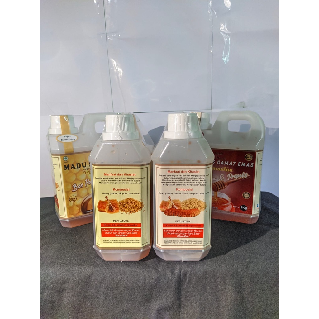 PAKET MADU PLUS GAMAT EMAS DAN MADU SUPER KALIMANTAN 1KG