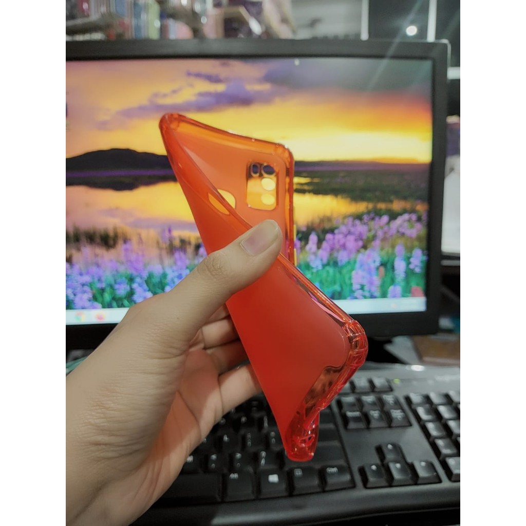 Soft Case Infinix Hot 9 Play 6.82 Inchi TPU Button Color Transparan Pelindung Kamera