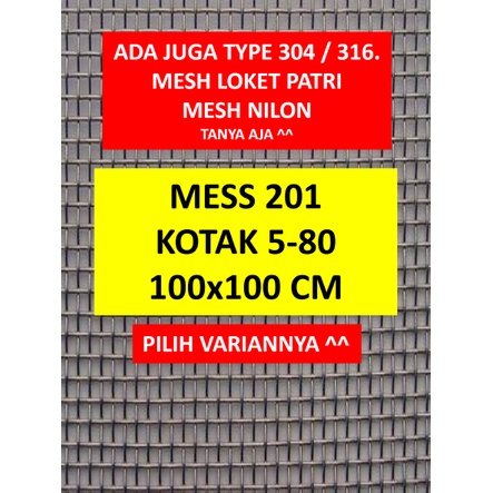 Wiremesh Stainless 201 - 100x100cm - Kawat Ram Stainless