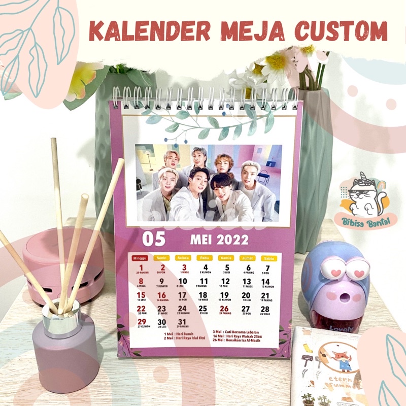 

Kalender Meja Custom Foto/ Kalender Meja BTS / Kalender Custom NCT/ Kalender Custom Foto Blackpink/ Bibisa Kalender Meja /