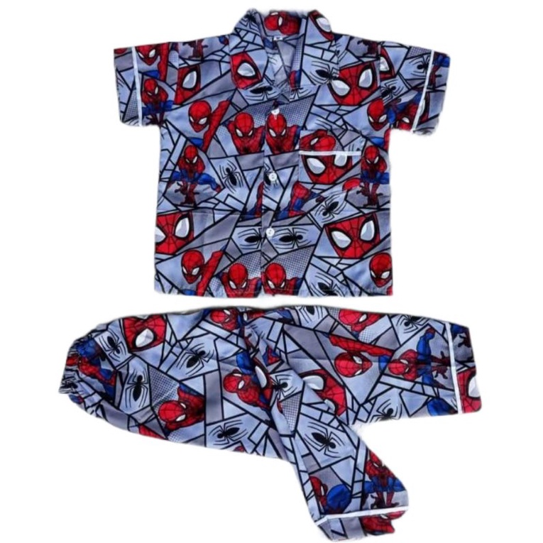 Baju tidur anak motif lengan pendek pakaian tidur anak piyama anak baju anak murah stelan anak sehari hari termurah