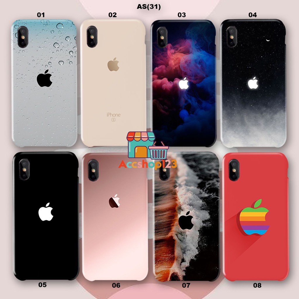 [AS31] Case Casing Silikon Hardcase Gambar Logo Apple