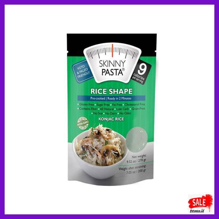 

Rasbeputih- Konjac Rice Skinny Pasta 200 G Only 9 Cal -Aslii.
