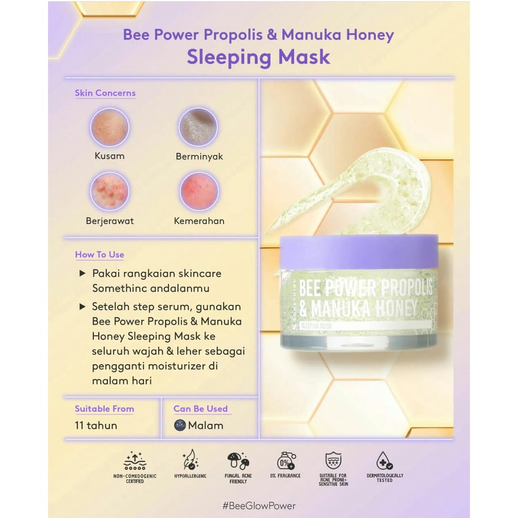 SOMETHINC Bee Power Propolis &amp; Manuka Honey Sleeping Mask 50g