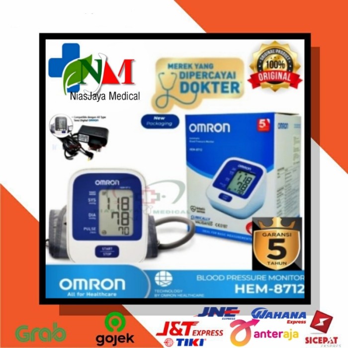 tensimeter omron 8712-Tensi meter digital omron 8712+Adaptor - ALAT OM+ADAPTOR