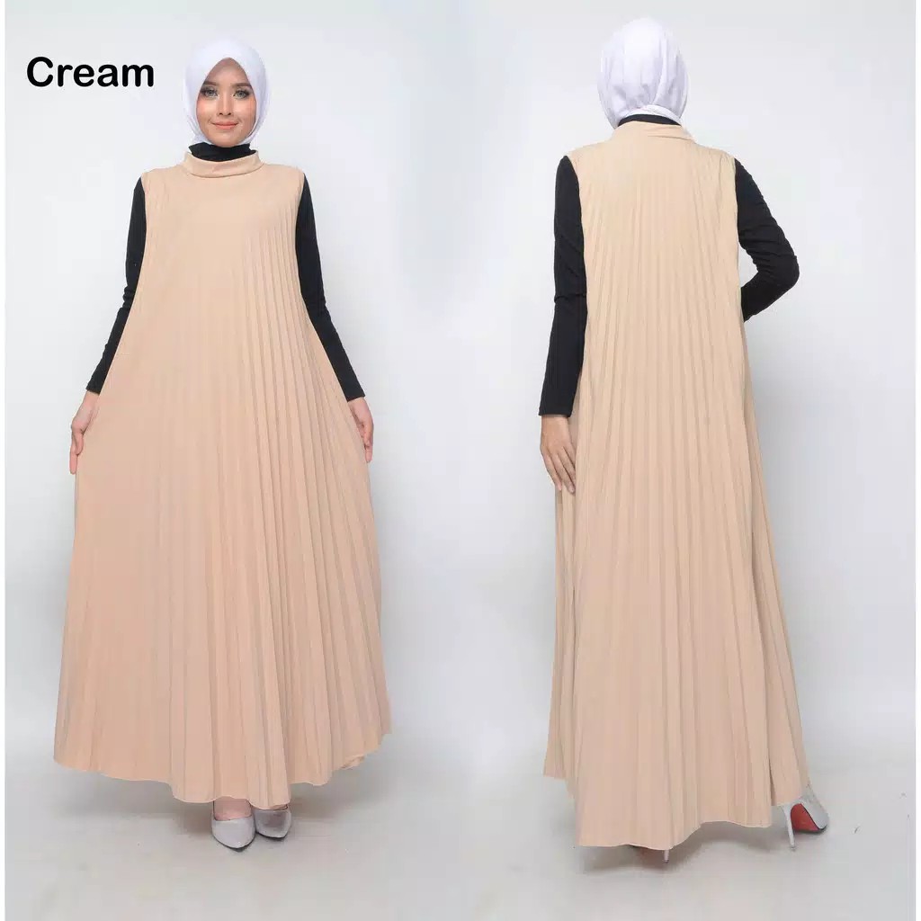 INNER DRESS PLISKET TURTLENECK/GAMIS PLISKET LENGAN BUNTUNG/DRESS PLISKET ALL SIZE/DRESS PLISKET HYGET/PLISKET PREMIUM