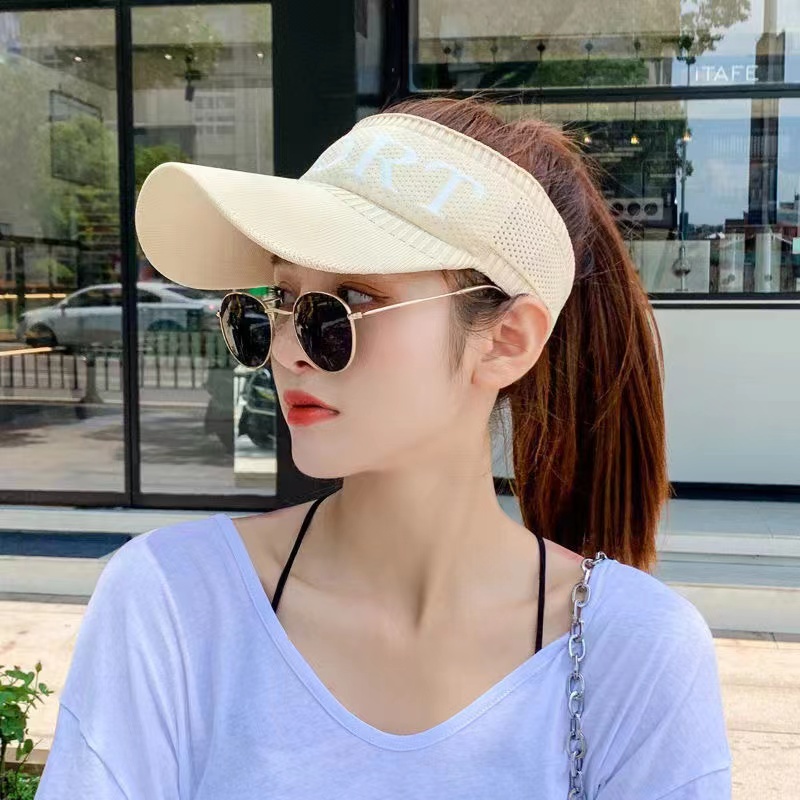 Topi Golf Tennis Rajut Katun Elatis Korea Topi Sporty Wanita Topi Jogging Baseball Topi Summer