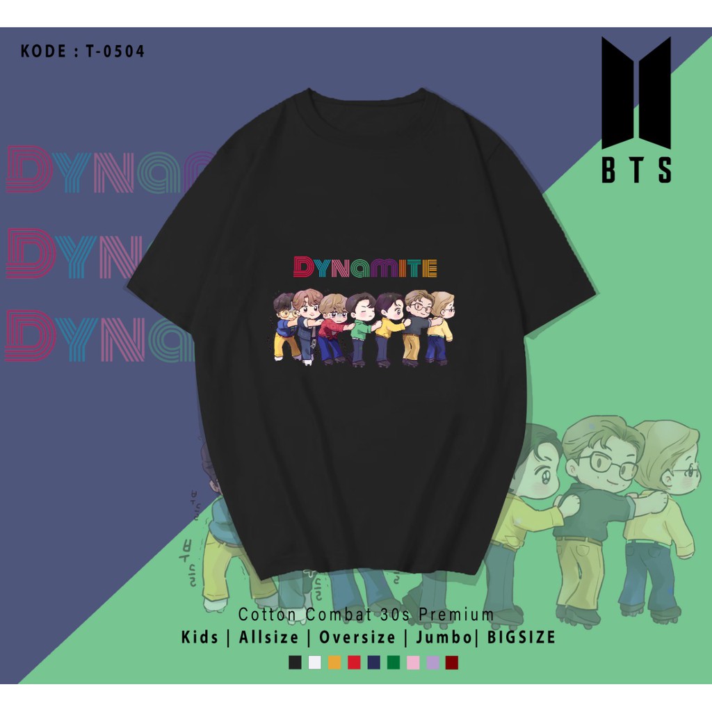 T-SHIRT BTS DYNAMITE UNISEX / TERMURAH BAJU KAOS KATUN LENGAN PENDEK / TUMBLR TEE / TERMURAH