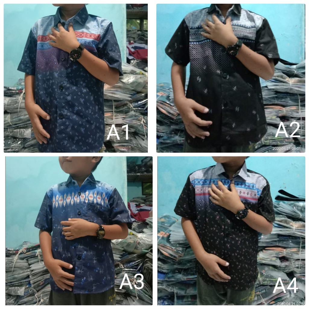 SALE Kemeja  ANAK  LAKI  LAKI  motif ready size 2 4 6 8 10 