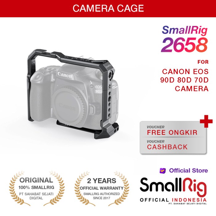 new SmallRig Cage for Canon EOS 90D 80D 70D Camera CCC2658