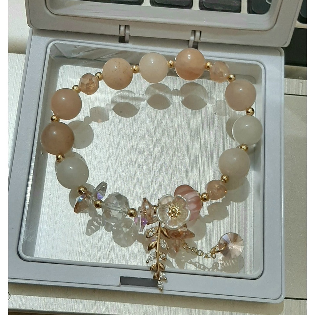 GELANG BATU KRISTAL FREE BOX CANTIK