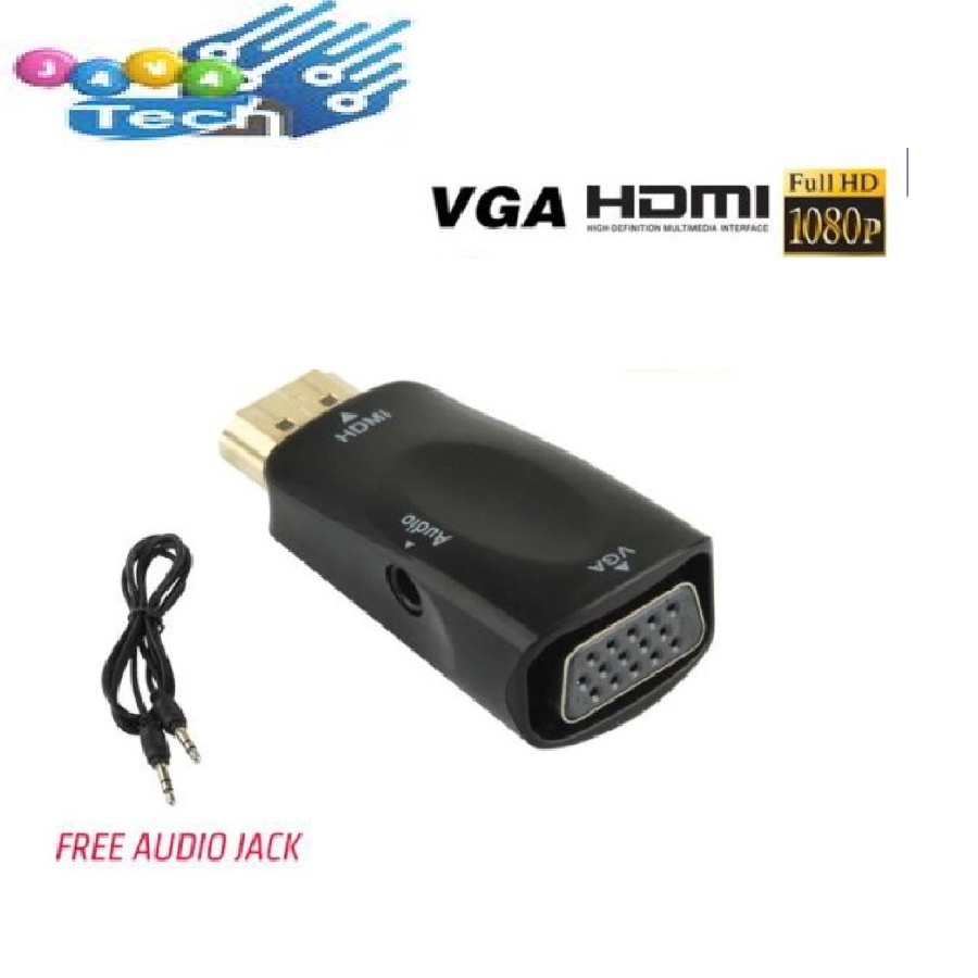 Converter Male HDMI to Female VGA Audio Video