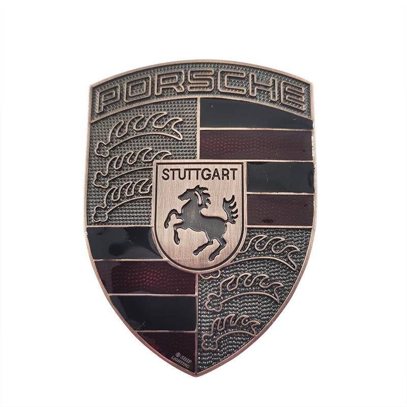 1pc Stiker Emblem Logo Kuda Porsche Bahan Metal Untuk Kap Depan Mobil Porsche