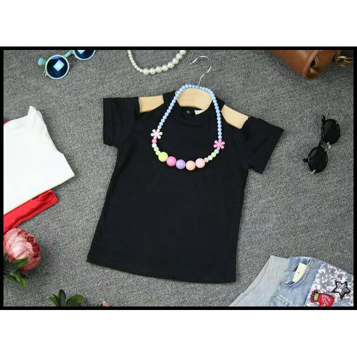 Qx3Q Ga2347 Leah Top Black Bajukiddie Baju Anak Perempuan Kaos Import D9Dg