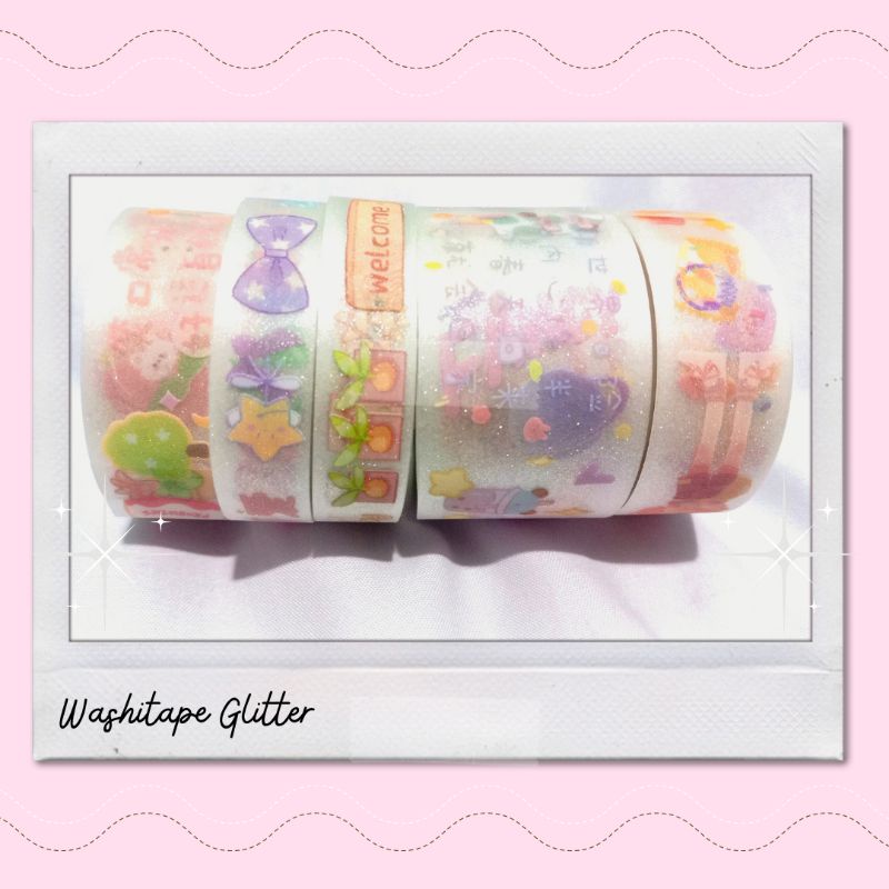 

Washi Tape Glitter | Washi tape Transparan |Washi tape lucu