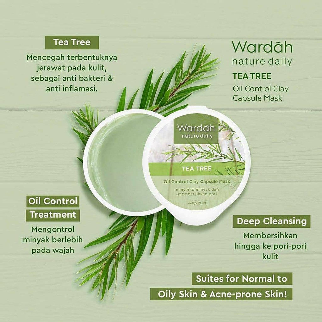 Wardah Nature Daily Capsule Mask Wash Off Antioxidant , Gel , Scrub , Oil Control BPOM (VIC)