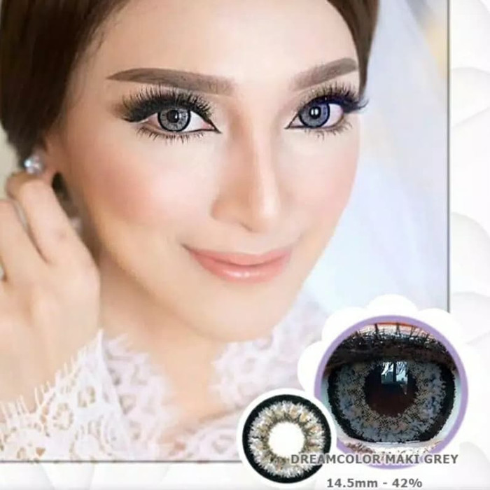 SOFTLENS BEST SELLER DREAMCOLOR MAKI GREY/ABU uk14.5mm NORMAL/MINUS - GREY MINUS