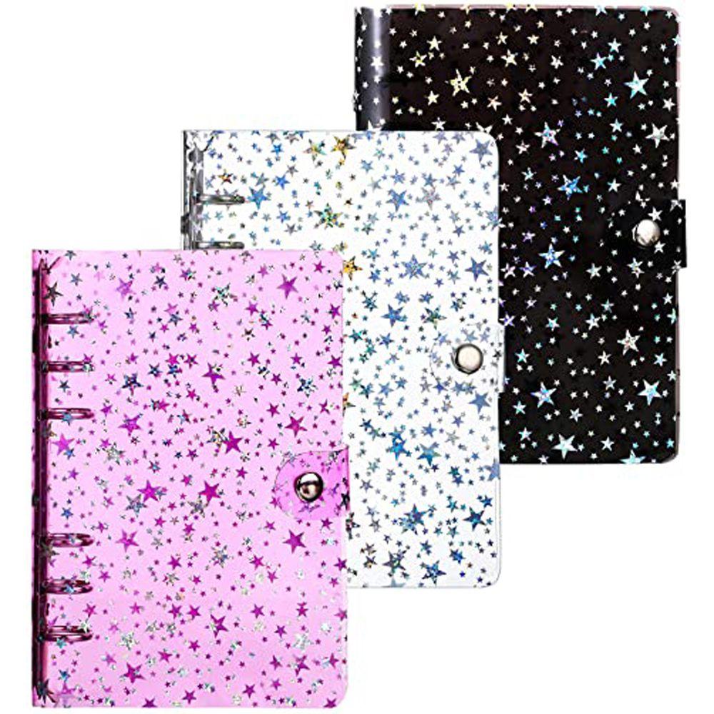 [Elegan] Notebook Cover Perlengkapan Sekolah Jurnal PVC Lembut Daun Longgar Notebook A5 A6 Gaya Bintang Notebook Notepad Cover