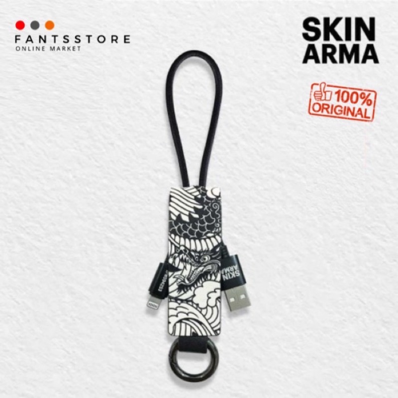 Kabel Skinarma Yasei Lightning Cable Holder include 20cm Skinarma / Kabel Original skinarma - Black