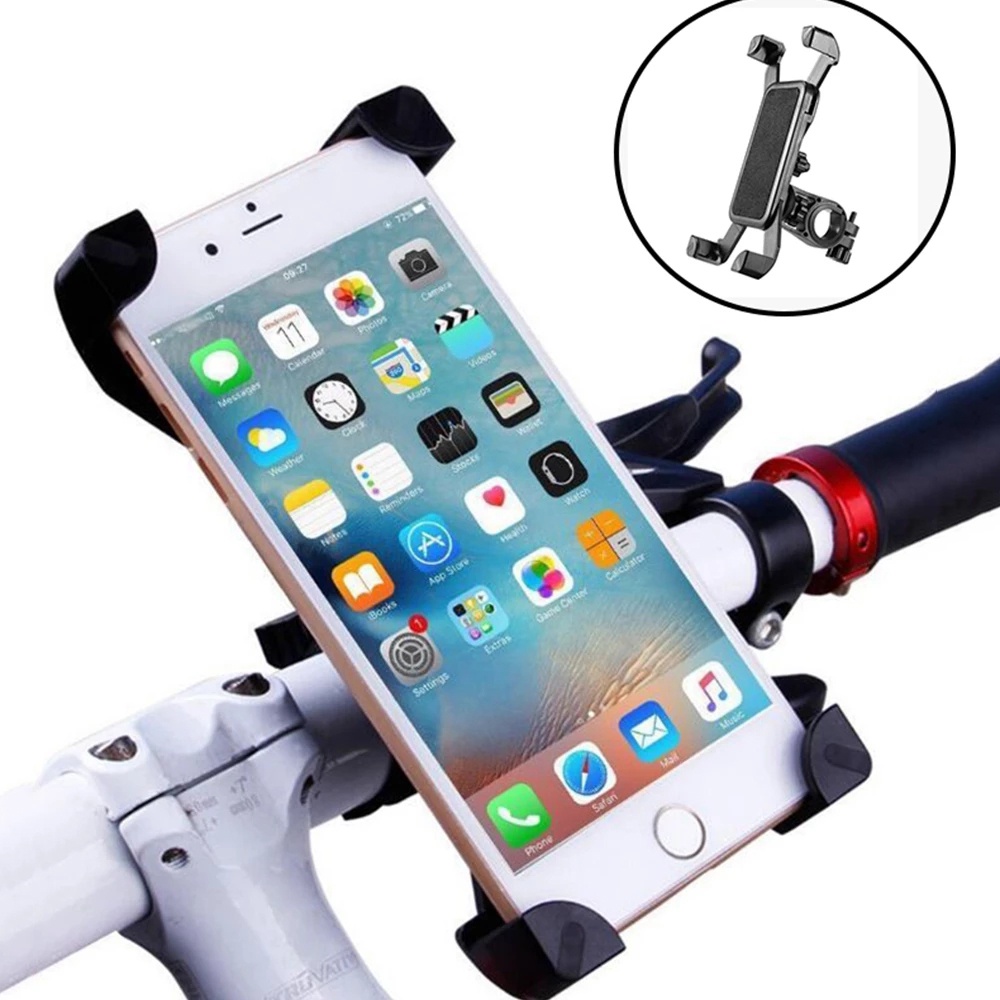 Bracket Mount Sepeda Gunung / Motor Universal Holder Handphone 4.7-6.5 &quot;Anti Goyang