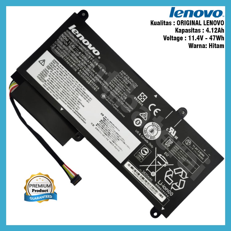 Baterai Laptop Lenovo Thinkpad E450 E450C E455 E460 E460C