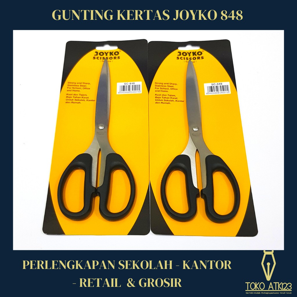 Gunting Kertas Stainless Steel / Stationary Scissors Joyko SC-848