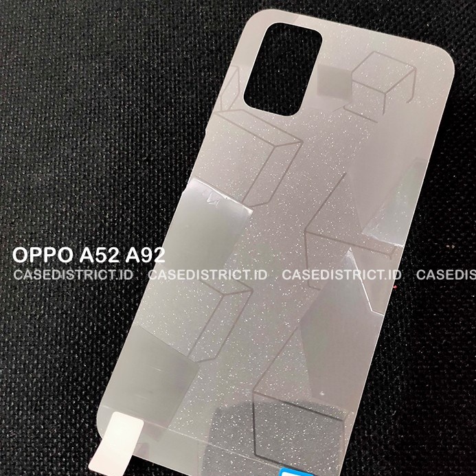 OPPO A16 A15 A15S A53 A33 A52 A92 ANTI GORES BELAKANG SKIN GLITTER CUBE 3D, GARSKIN BACK ANTI JAMUR