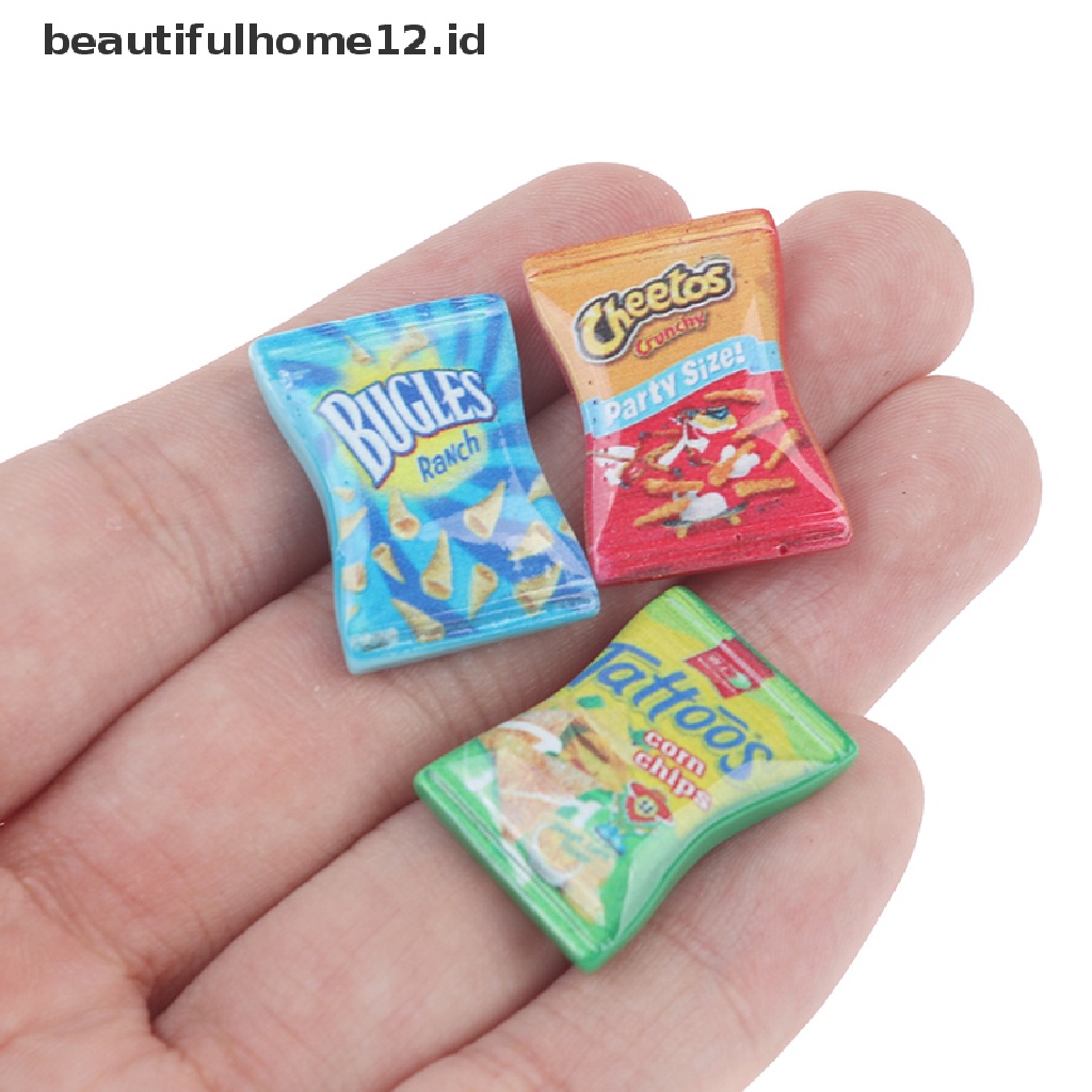 【beautifulhome12.id】 10Pcs 1:12 1:6 Dollhouse Miniature Simulation Candy Dolls Kitchen Accessories .