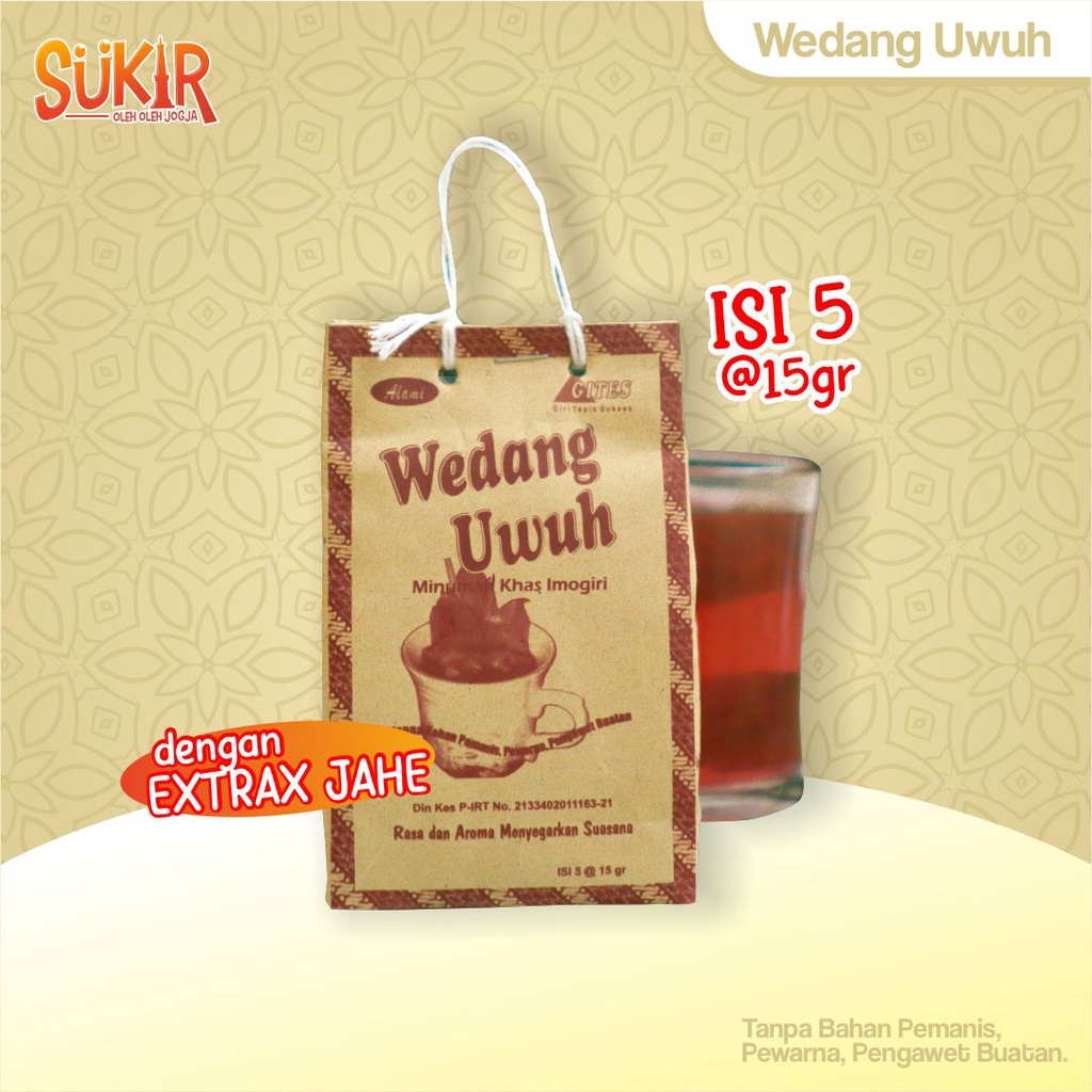 

Wedang Uwuh Dengan Extrak Jahe Asli Imogiri Jogja Isi 5