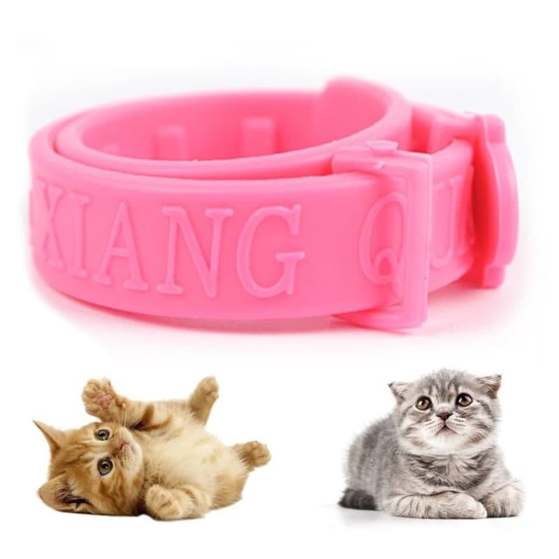 Kalung Anti Kutu Kucing Anjing No Flea Pink FEFARM