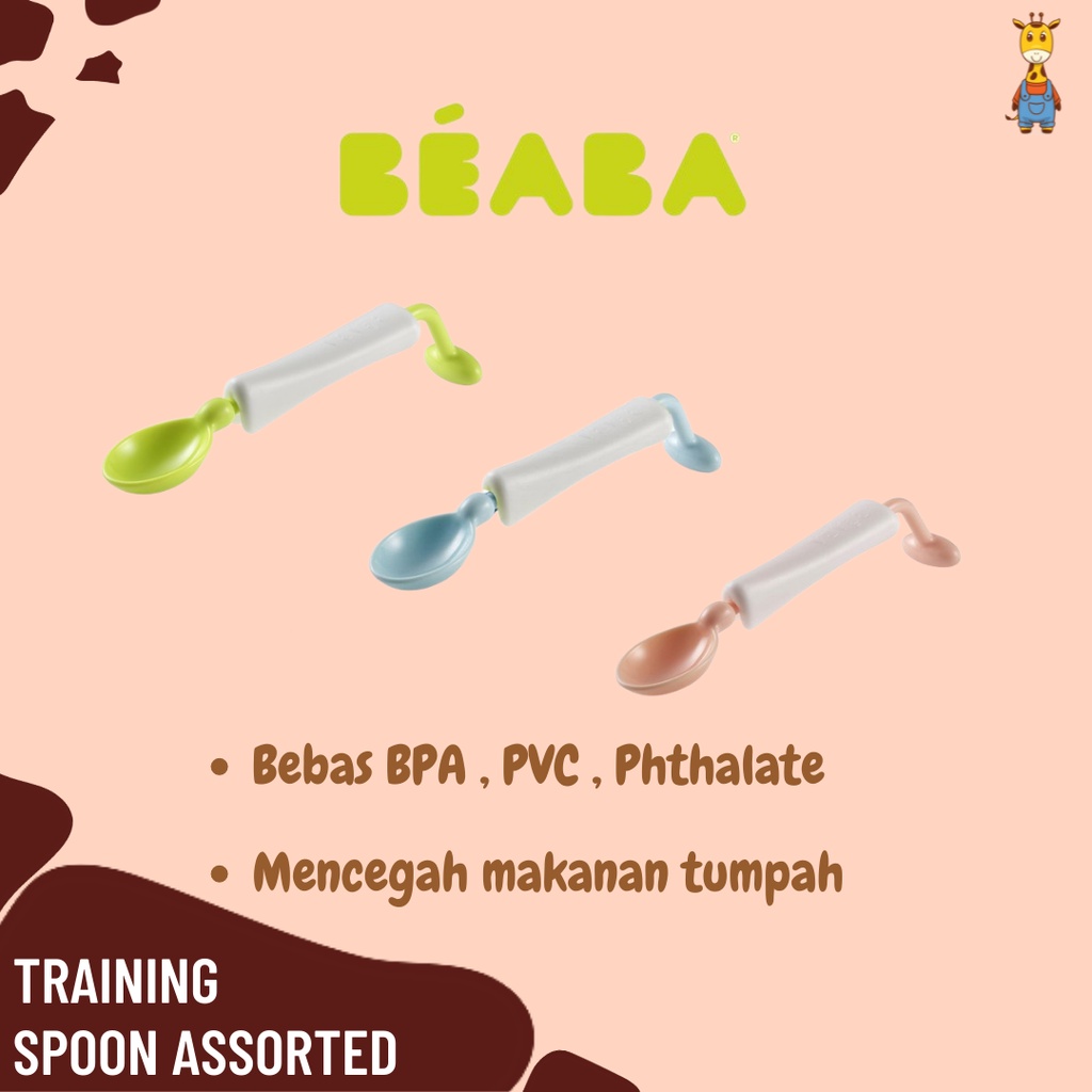 Beaba Training Spoon 360 Assorted - Sendok Makan Bayi