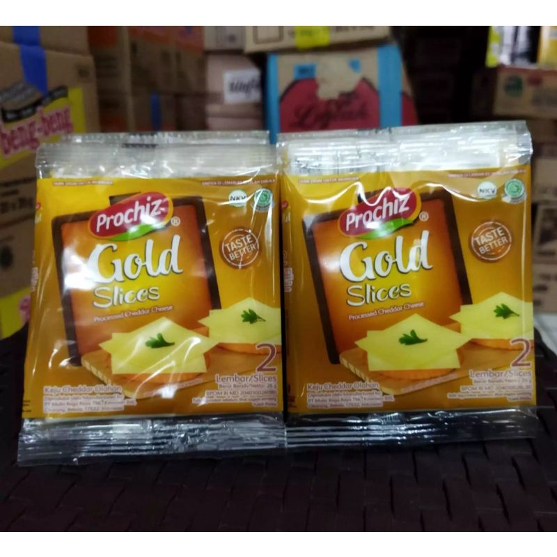 

Keju Prochiz Gold Slices 1Renceng Isi 8Pcs