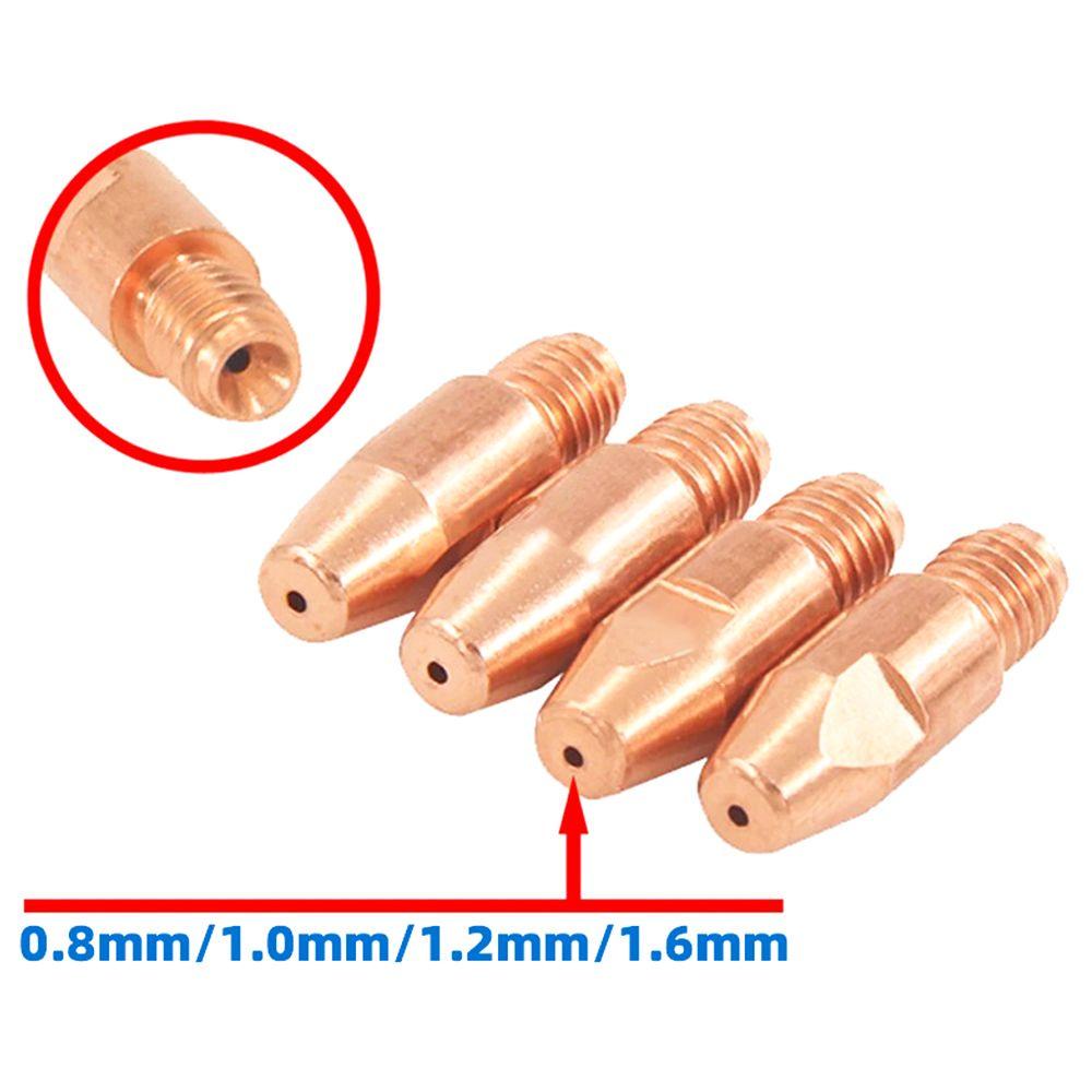 Populer 5pcs Welding Torch Conductive Tip Solder Perlengkapan MIG MAG Welder Welder Aksesori Contact Tip Holder