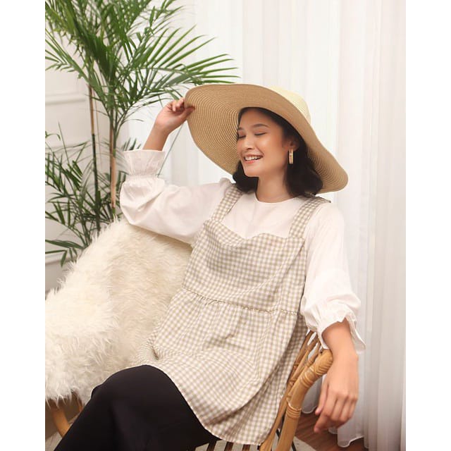 ISUKA FASHION Alirah Top Atasan Wanita Jumbo Kemeja Wanita Pakaian Wanita Jumbo-5