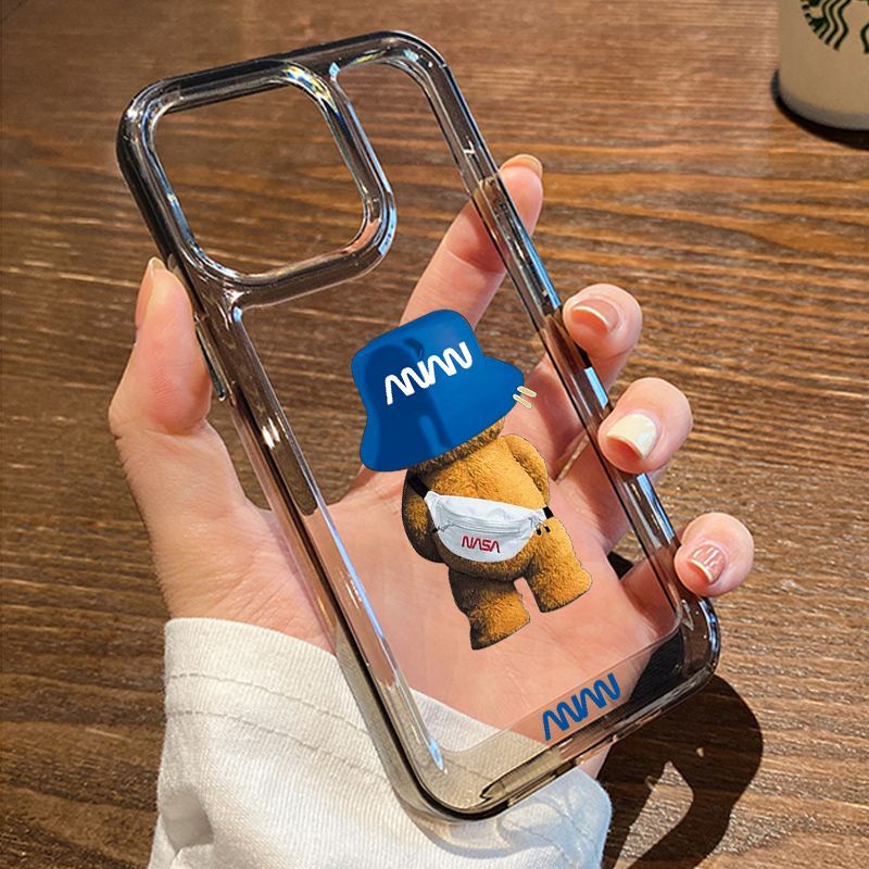 Casing IPhone 14 13 Pro MAX 12 11 Pro MAX XS MAX XR X 7plus 8 Plus Motif NASA Transparan Shockproof