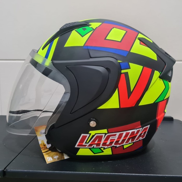 Helm Half Face JPN CENTRO SNI MOTIF LAGUNA DOFF ORIGINAL