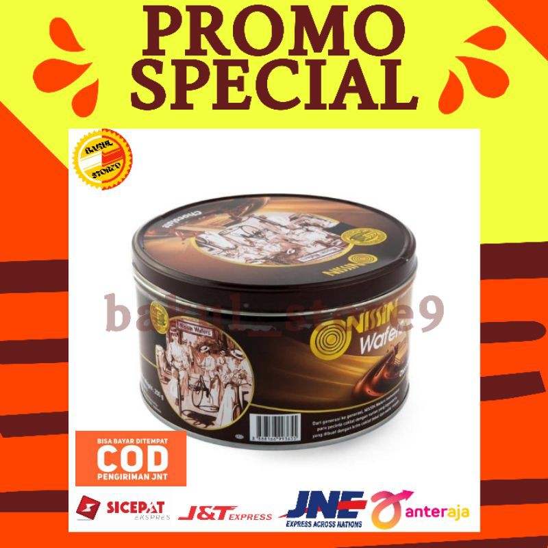 Nissin Wafer Chocolate 200 Gr Kaleng
