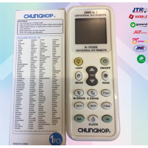 Remote AC Universal / Multi Chunghop Bisa Berbagai Merk Tanpa Setting