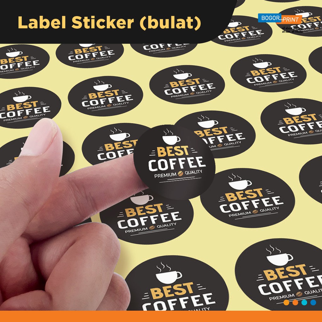

Cetak Stiker Custom Kromo Satuan / Full Color Sticker Custom (Print + Cutting)
