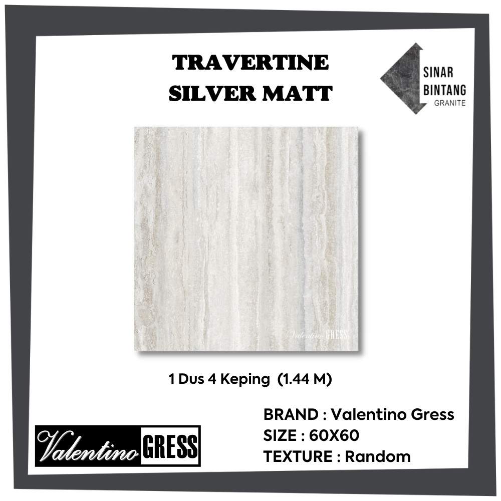 Granit 60 X 60  Granit Lantai Travertine Series VALENTINO GRESS