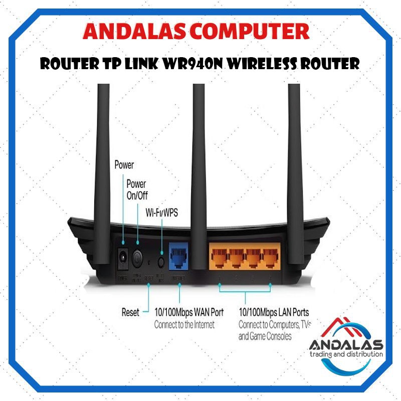 Router TP-LINK TL-WR940N Wireless Router 450 Mbps