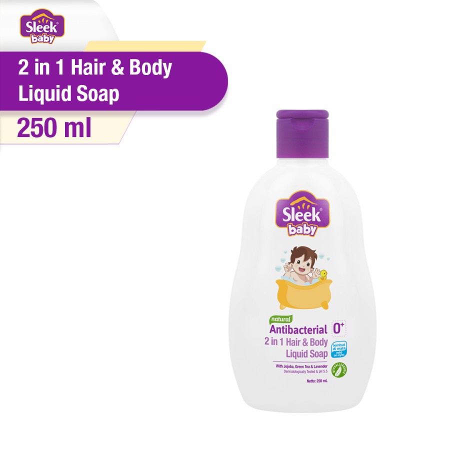 Sleek Baby Antibacterial 2 in 1 Hair &amp; Body Liquid Soap