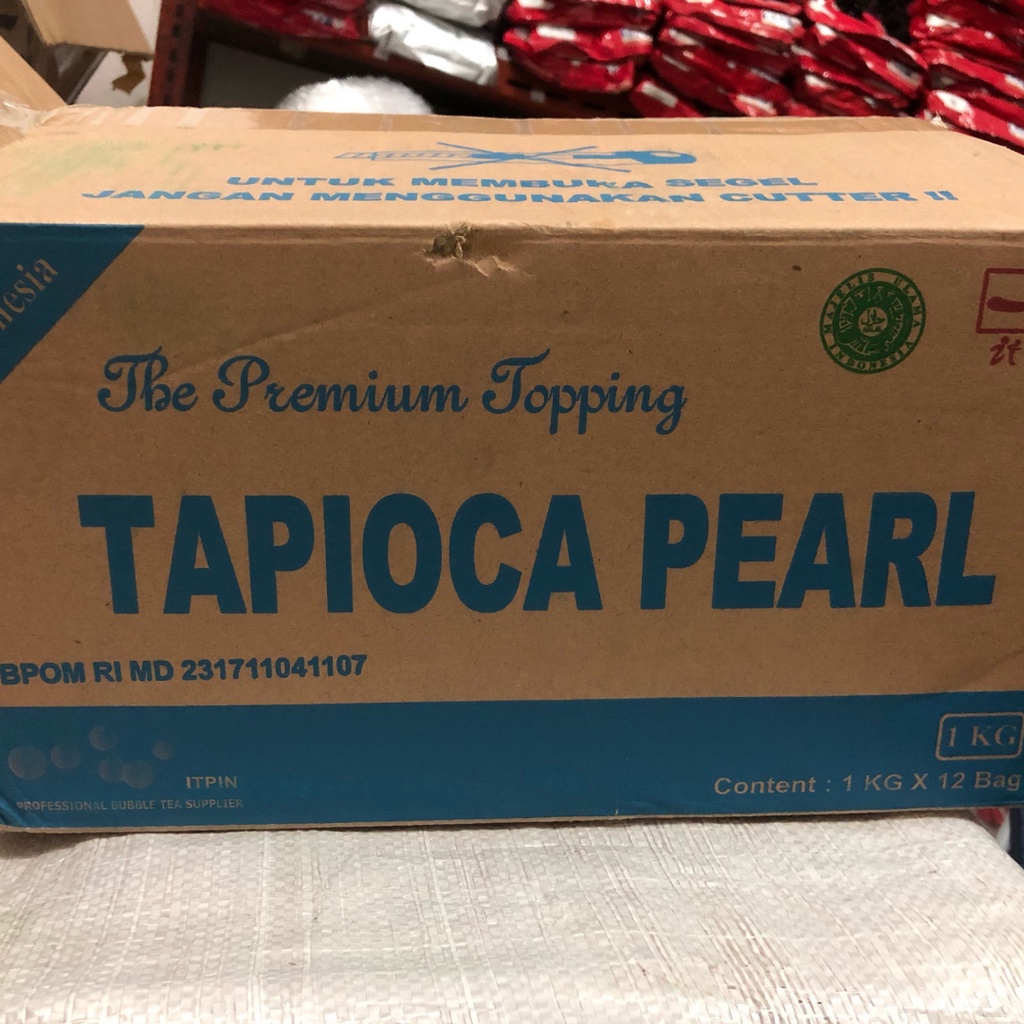 ITPIN TAPIOCA PEARL KEMASAN 1KG / BOBA PEARL / BOBA INSTAN / TOPPING MINUMAN BOBA