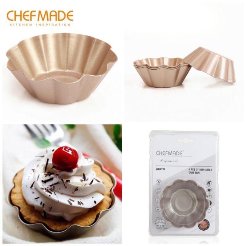 cetakan pie bunga isi 4 pcs chefmade