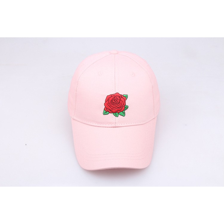 TBRO topi bunga mawar rose bordir baseball cap korea jepang kpop idol import